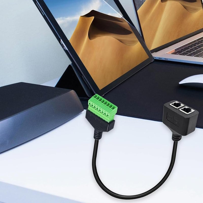 Cat6 RJ45 Female to Screw Terminal Adapter for Ethernet CCTV Network Extension - Image 3